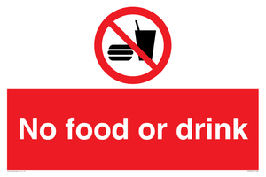 No food or drink